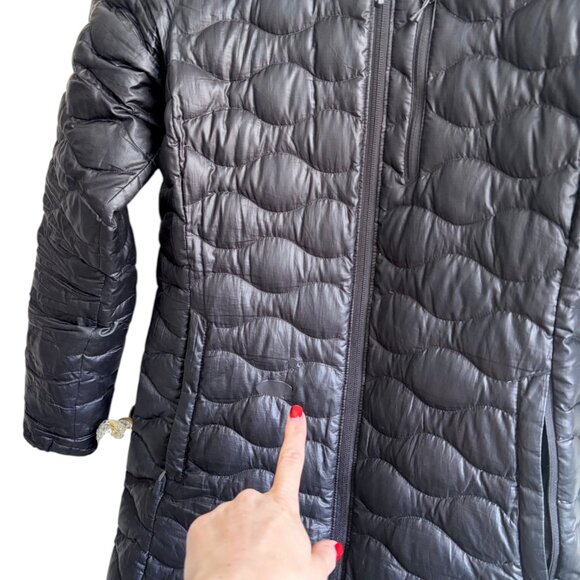 Mountain Hardwear Womens Nitrous Hooded Down Parka Small Black Down Puffer - Picture 6 of 7